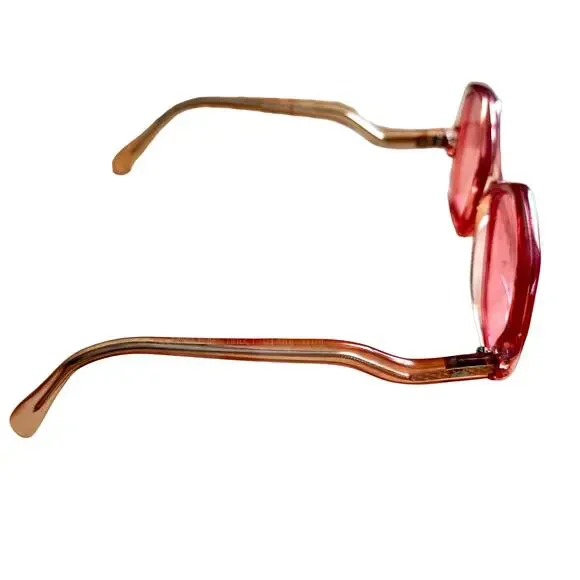 Vintage 80s Pink Glasses Kenmark Kitty Frames - Picture 7 of 11